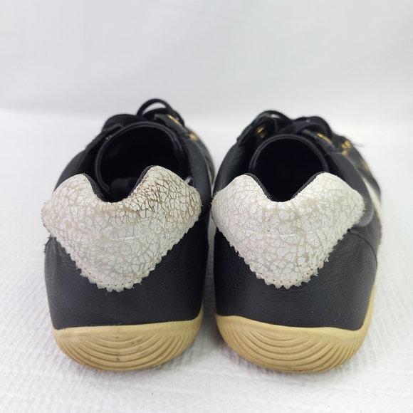 Osklen Riva Antique Soft Touch Leather Sneakers Gold Eyelets Fashion Shoe Size 7 - Picture 4 of 8